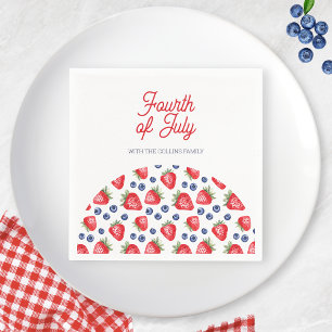 Rood Wit en Blauwe Bes 4 juli Zomerfeestje Servet