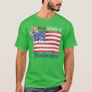 Rood Wit en Blauwe bessen meisje jongen T-shirt