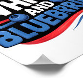 Rood, Wit En Blauwe Bessen Patriott Poster (Hoek)
