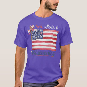Rood Wit en Blauwe Bessen voor Steunbetuigers voor T-shirt