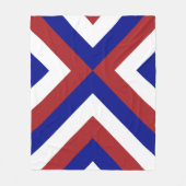 Rood, Wit en Blauwe Chevrons Fleece Deken (Voorkant)