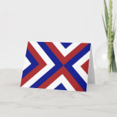 Rood, Wit en Blauwe Chevrons Kaart (Voorkant)