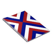 Rood, Wit en Blauwe Chevrons Notitieboek (Rechterzijde)