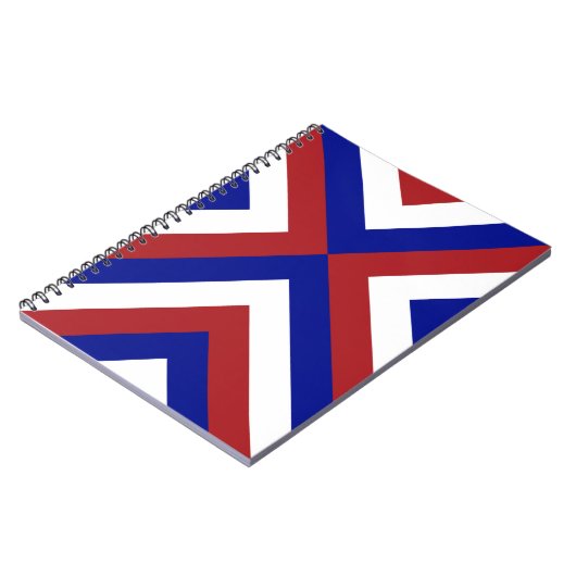 Rood, Wit en Blauwe Chevrons Notitieboek (Linkerzijde)