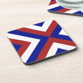 Rood, Wit en Blauwe Chevrons Onderzetter (Linkerzijde)