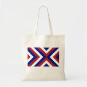 Rood, Wit en Blauwe Chevrons Tote Bag (Voorkant)
