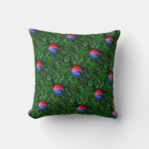Rood Wit en Blauwe Honkbal Kussen
