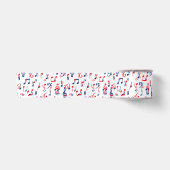 Rood wit en blauwe muziek satijnen lint (Voorkant)