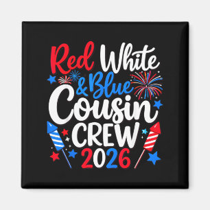 Rood Wit en Blauwe Neef Crew 4 juli Familie Magneet
