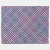 Rood Wit en Blauwe Schotse ruit Fleece Deken (Voorkant (Horizontaal))