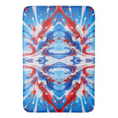 Rood Wit en Blauwe Spatdekensprei Badmat (Voorkant Verticaal)