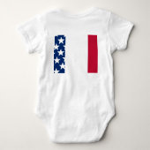 Rood, wit en blauwe Stars and Stripes 4 juli  Romper (Achterkant)