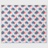 Rood Wit en Blauwe Sterren Patriottisch Cadeaupapi Cadeaupapier (Vlak)