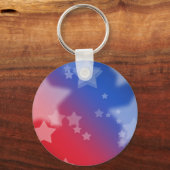 Rood Wit en Blauwe Sterren Sleutelhanger (Voorkant)