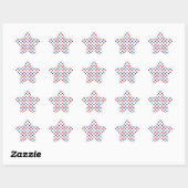 Rood Wit en Blauwe Stippen Ster Sticker (Vel)