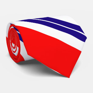 Rood Wit en Blauwe Strepen Stropdas