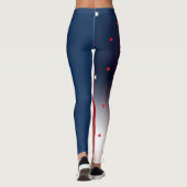 Rood Wit en Blauwe Vrijheid Leggings (Achterkant)
