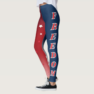 Rood Wit en Blauwe Vrijheid Leggings