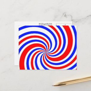 Rood, Wit en Blauwe Wervelingen Ansichtkaart Briefkaart