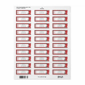 Rood wit en Blauwgroen groen Etiket (Full Sheet)