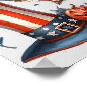 Rood, wit en Boo!: een patriottisch Halloween-ontw Poster (Hoek)