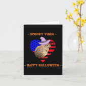 Rood wit en Boo grappige Halloween outfit kostuums Kaart (Gele Bloem)