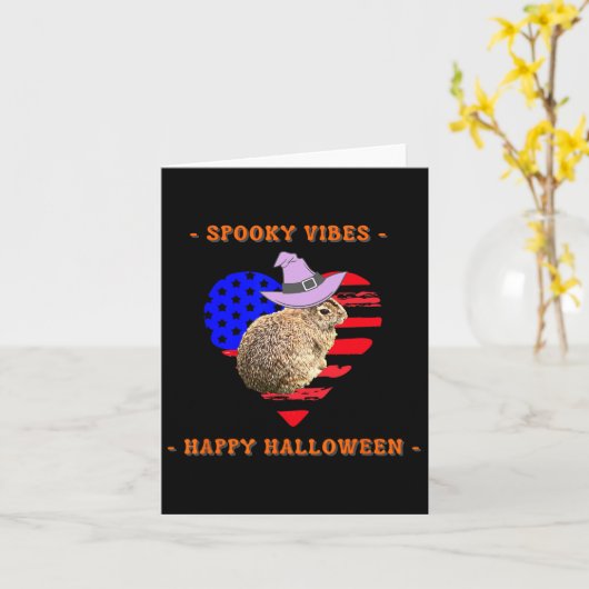 Rood wit en Boo grappige Halloween outfit kostuums Kaart (Gele Bloem)