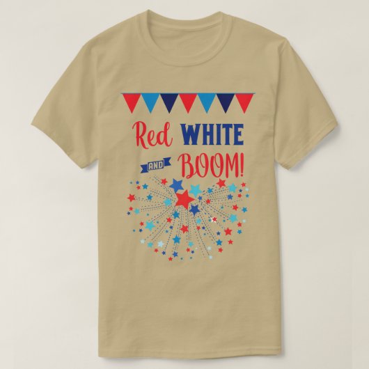 Rood Wit en BOOM T-shirt (Design voorkant)