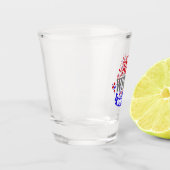 Rood wit en Booze Shot Glas (Links)