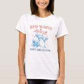 Rood Wit En Boozy 4 juli Amerika T-shirt (Voorkant)