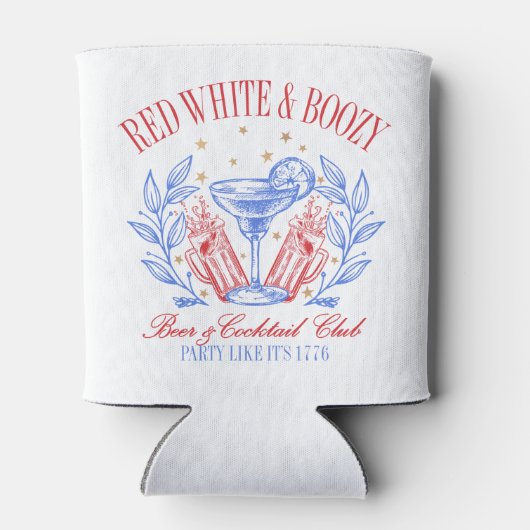 Rood Wit en Boozy Blikjeskoeler (Achterkant)