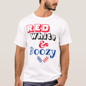 Rood Wit en Boozy Unisex T-shirt (Voorkant)