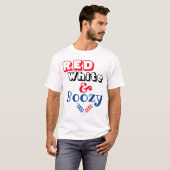 Rood Wit en Boozy Unisex T-shirt (Voorkant volledig)