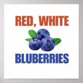 Rood, wit en bosbessen poster (Voorkant)