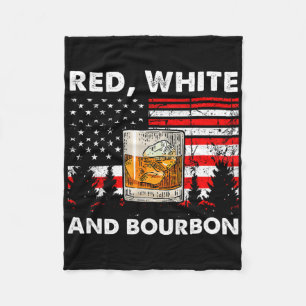 Rood wit en Bourbon Patriottisch Amerikaanse vlag Fleece Deken