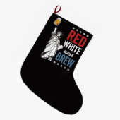 Rood Wit en Brouw 250ste Verjaardag Grote Kerstsok (Voorkant (Hangend))