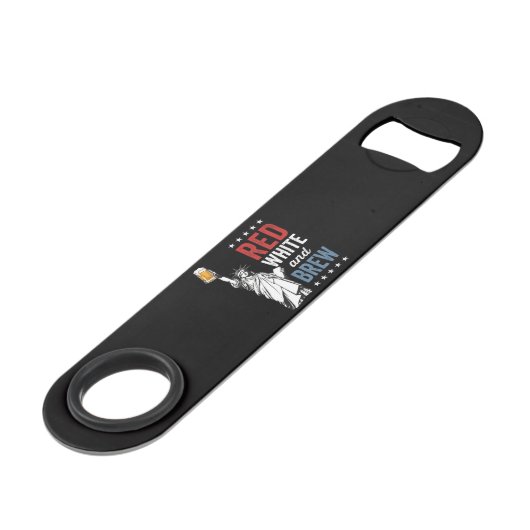 Rood Wit en Brouw 250ste Verjaardag Speed Flessenopener (Voorkant Gekanteld)