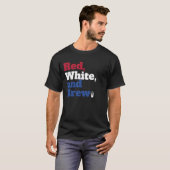 Rood Wit en Brouw 4 juli T-shirt (Voorkant volledig)