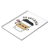 Rood Wit En Brouw Funny Amerikaanse Vlag Koffie Pu Notitieboek (Linkerzijde)