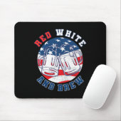 Rood Wit En Brouw! Voor Een 4e Juli Bier Merica Muismat (Met muis)