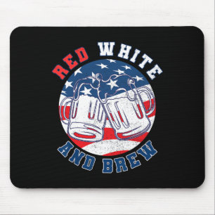 Rood Wit En Brouw! Voor Een 4e Juli Bier Merica Muismat