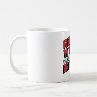 Rood Wit en Brouwen Bier Mok Art