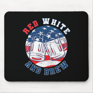 Rood wit en brouwen! Voor een 4 juli Beer Merica Muismat