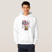 Rood wit en brouwen vuurwerk ontwerp hoodie (Voorkant volledig)