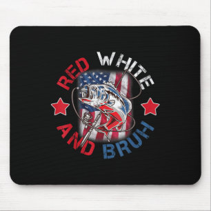 Rood Wit En Bruh 4 Juli Patriottische Onafhankelij Muismat