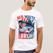 Rood, wit en bruin t-shirt (Voorkant)