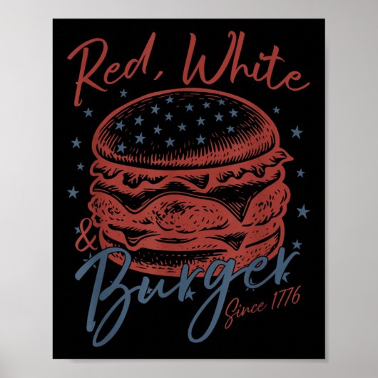 Rood, wit en burger sinds 1776 Independence Day Poster (Voorkant)