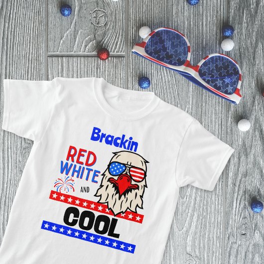 "Rood, wit, en COOL", op maat gesneden T-shirt