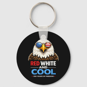 Rood Wit en Cool Patriottische Adelaar VS 250 Humo Sleutelhanger