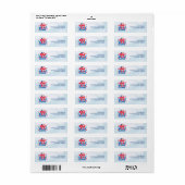 Rood Wit en Cool Retouradres Etiket (Full Sheet)